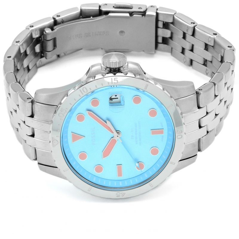 Three Hand Date Women's Watch (Silver/Blue) | Fossil | Luby 