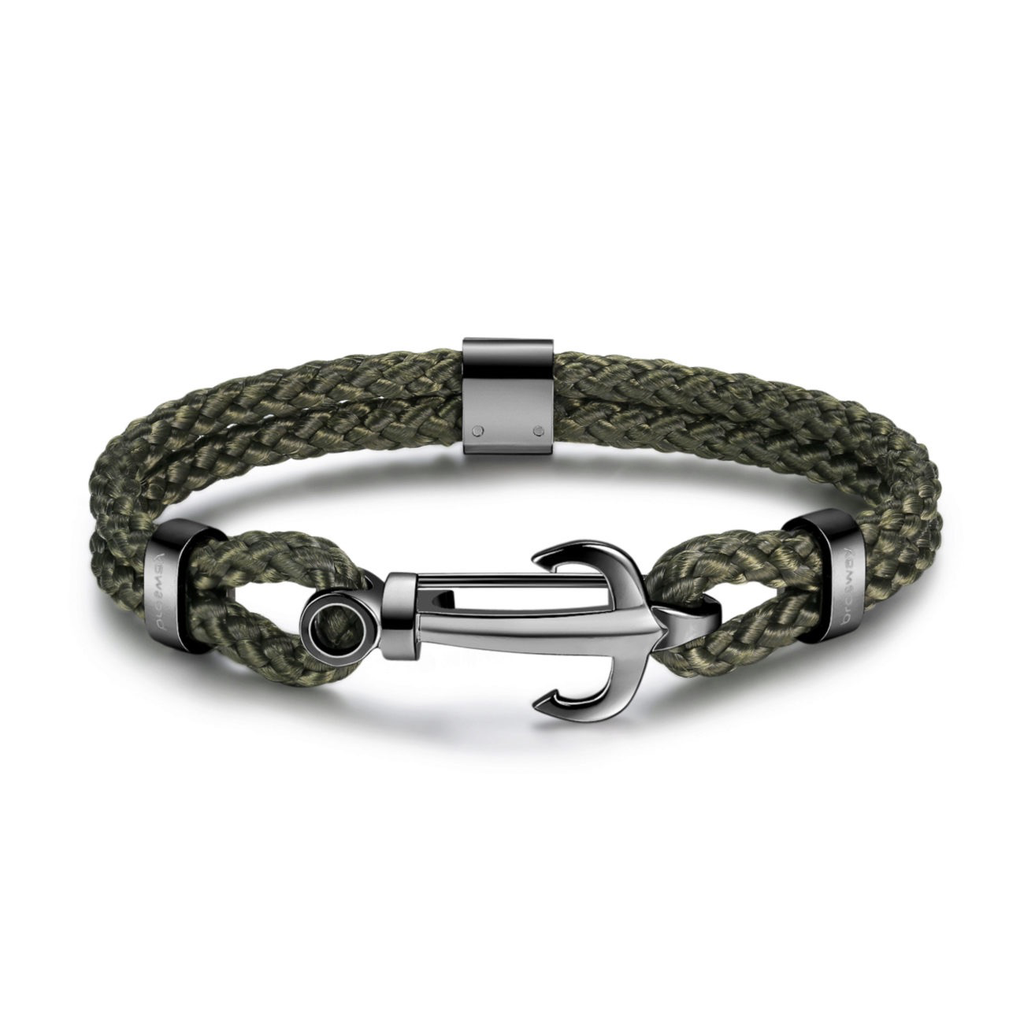 Marine Army Green Nylon Bracelet (Silver) | Brosway Italia | Luby 