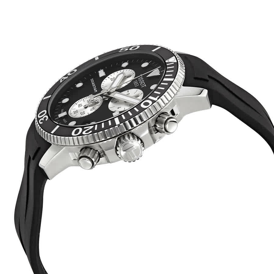Seastar 1000 Chronograph (Silver-Black) | Tissot | Luby 