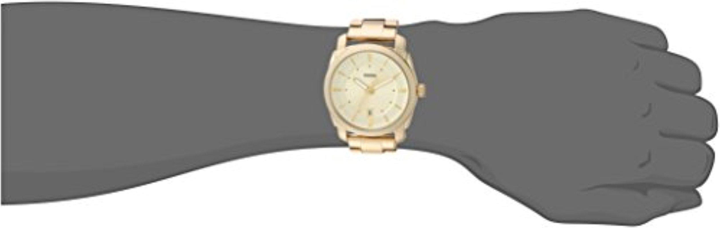 Machine Three-Hand Date Watch (Gold) | Fossil | Luby 