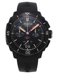 Seastrong Diver 300 Chronograph (Black) | Alpina | Luby 