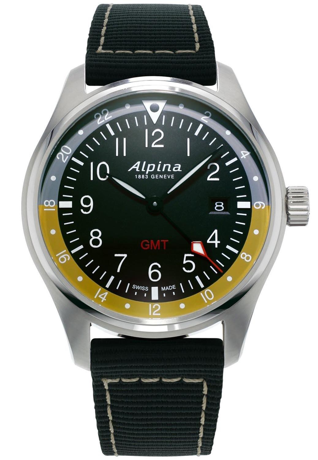 Startimer Pilot GMT (Black-Yellow) | Alpina | Luby 