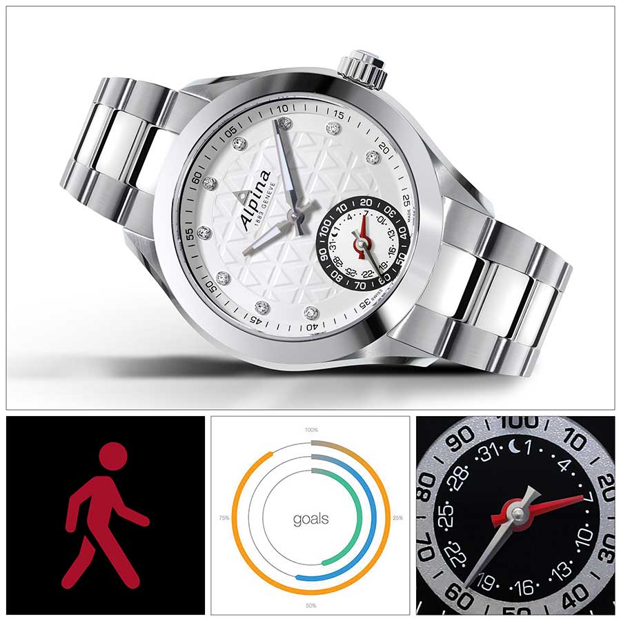 Horological Smartwatch (Silver-White; Diamond) | Alpina | Luby 