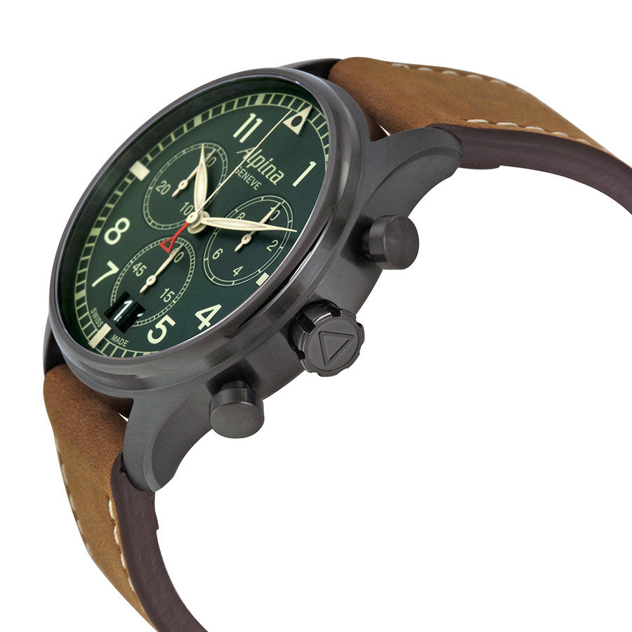 Startimer Pilot Chronograph Big Date (Green) | Alpina | Luby 