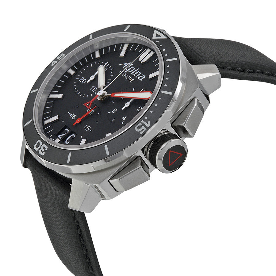 Seastrong Diver 300 Big Date Chronograph (Black) | Alpina | Luby 