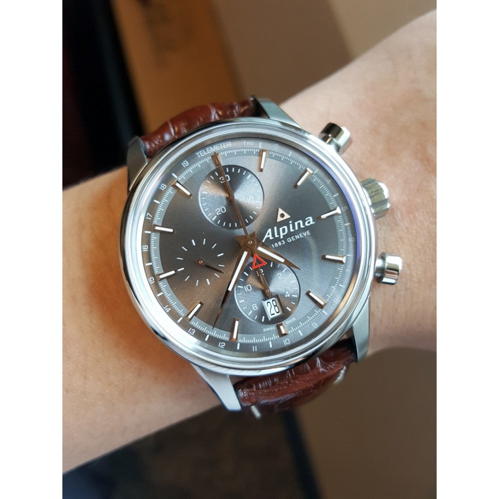 Alpiner Chronograph (Silver-Rose Gold) | Alpina | Luby 
