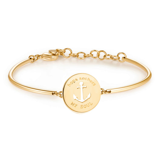 Chakra Anchor Pendant Bracelet (Gold) | Brosway Italia | Luby 