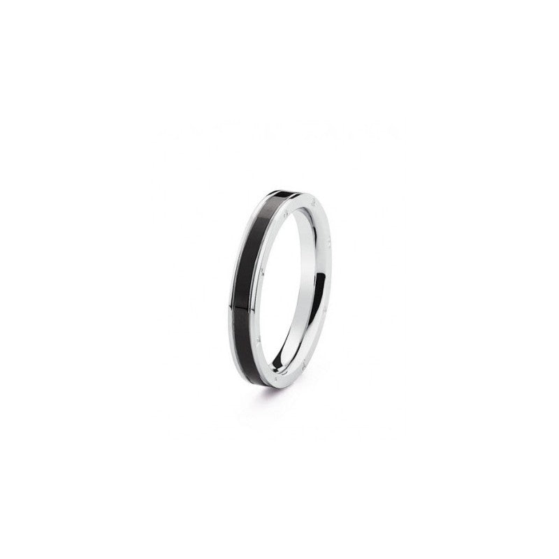 Shiny Flat Black Bullet Ring | Brosway Italia | Luby 