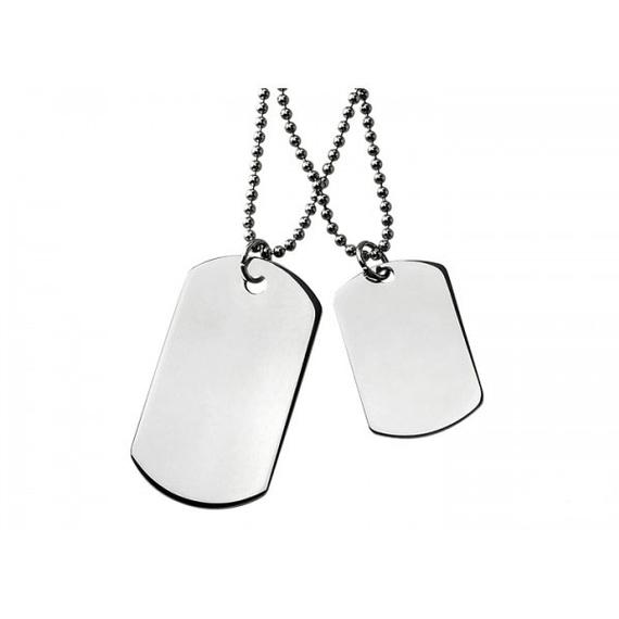 Double Dog Tag Adjustable Necklace | ARZ Steel | Luby 