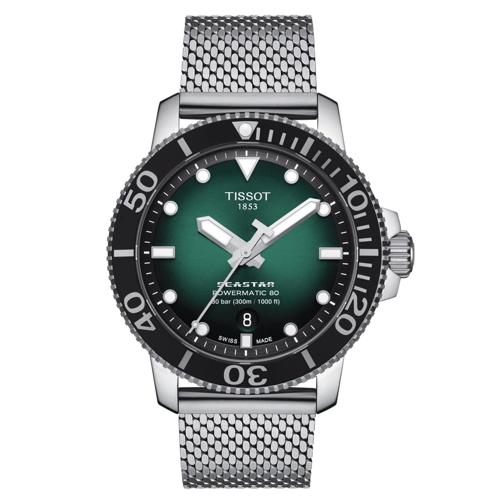 Seastar 1000 Powermatic 80 (Silver/Green) | Tissot | Luby 