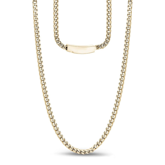 Stainless-Steel Franco Link Necklace | ARZ Steel | Luby 