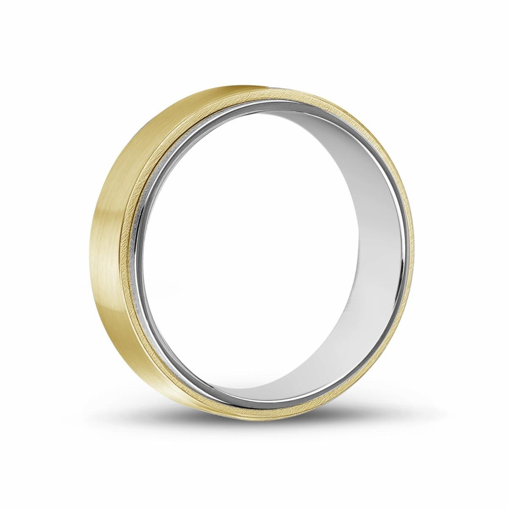 Stainless-Steel Single Striped Wedding Band Ring | ARZ Steel | Luby 