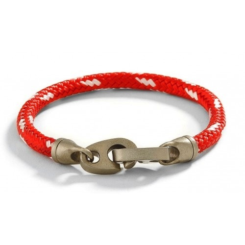 The Contender Single Wrap Bracelet (Red/White) | Sailormade | Luby 