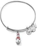 Infusion Snowman Charm Bangle Bracelet (Silver) | Alex and Ani | Luby 