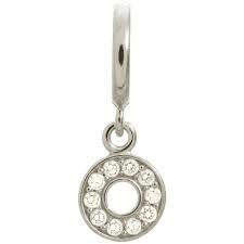 White Circle of Love Charm (Silver/White) | Endless Jewelry | Luby 