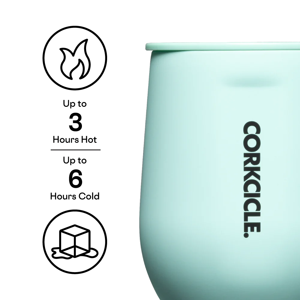 Stemless 12oz Sun-Soaked Teal | Corkcicle | Luby 