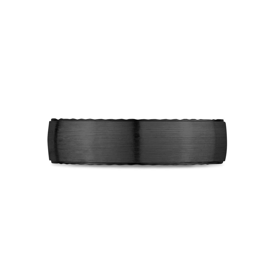 Flat Steel Ring with Diamond Cut Edges