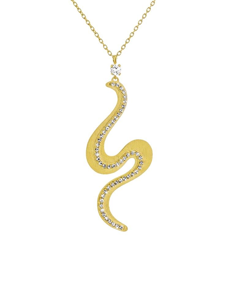 Snake New Moon Golden Necklace | Stroili Oro | Luby 