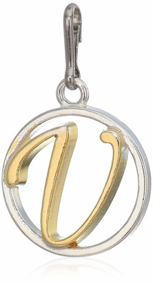 Two-Tone Letter V Charm (Silver/Gold) | Alex and Ani | Luby 