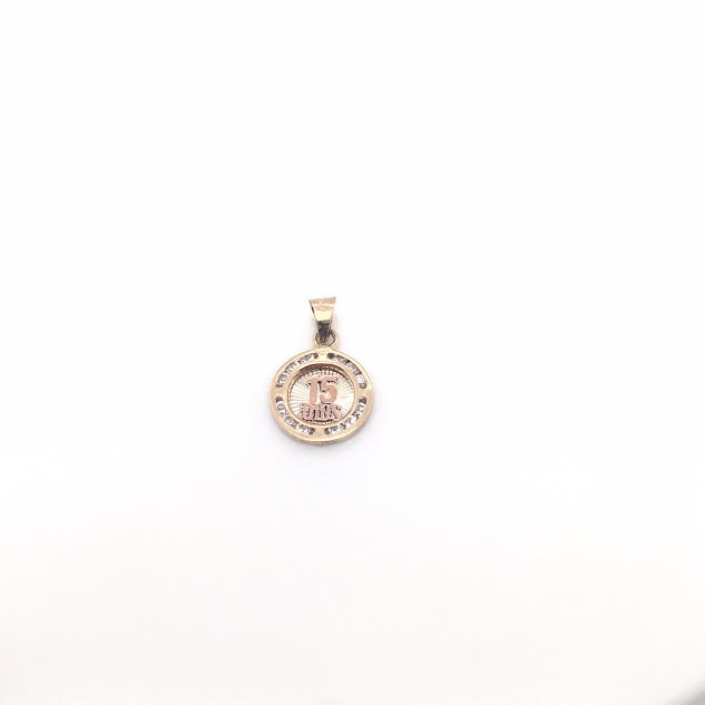 Fifteen Years Tri-Color 14k Gold Pendant | Luby Gold Collection | Luby 