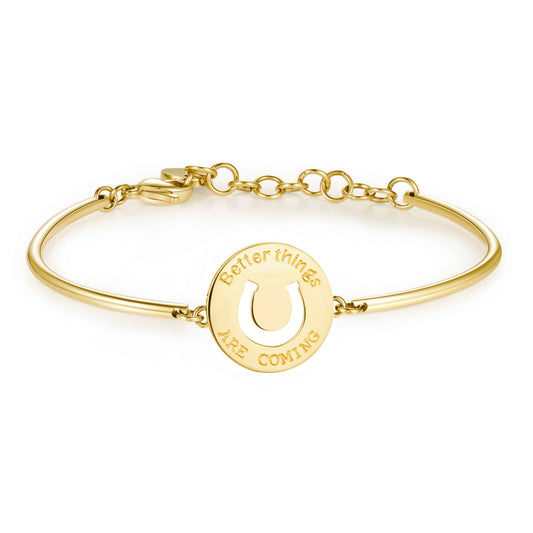 Chakra Horseshoe Pendant Bracelet (Gold) | Brosway Italia | Luby 
