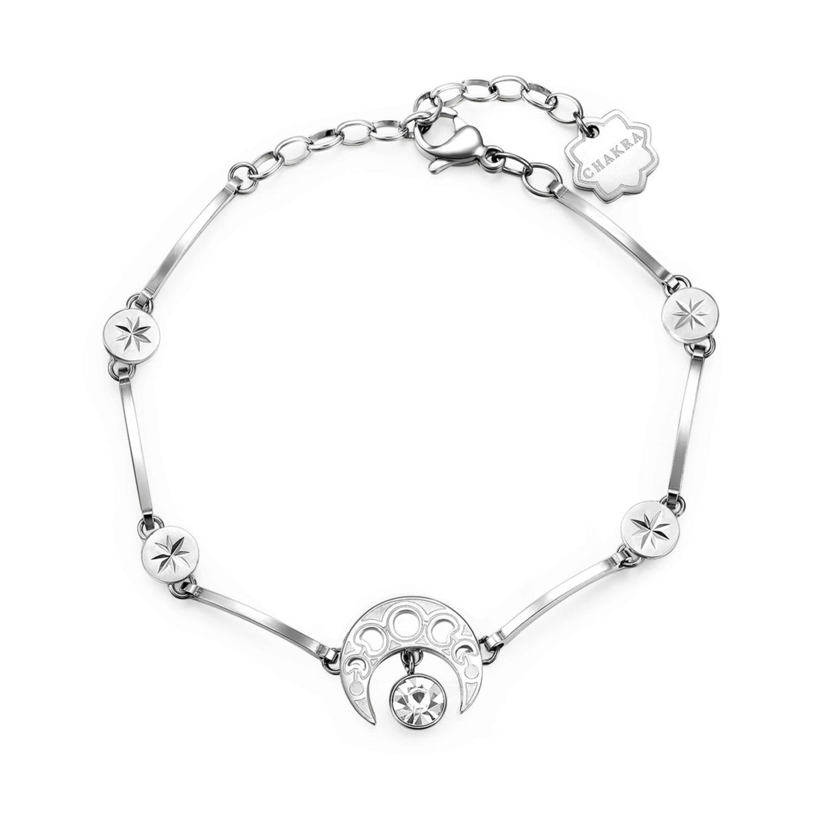 Chakra Crescent Moon Bracelet (Silver) | Brosway Italia | Luby 