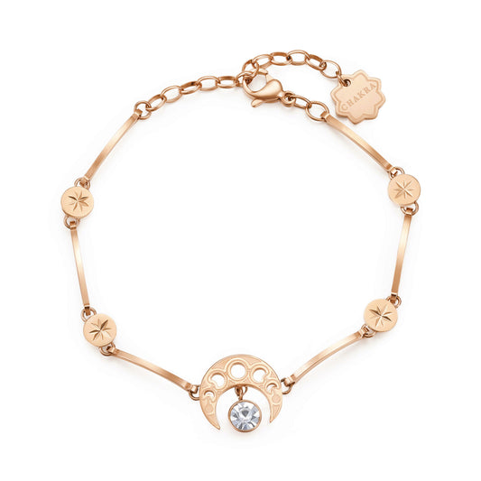 Chakra Crescent Moon Bracelet (Rose-Gold) | Brosway Italia | Luby 
