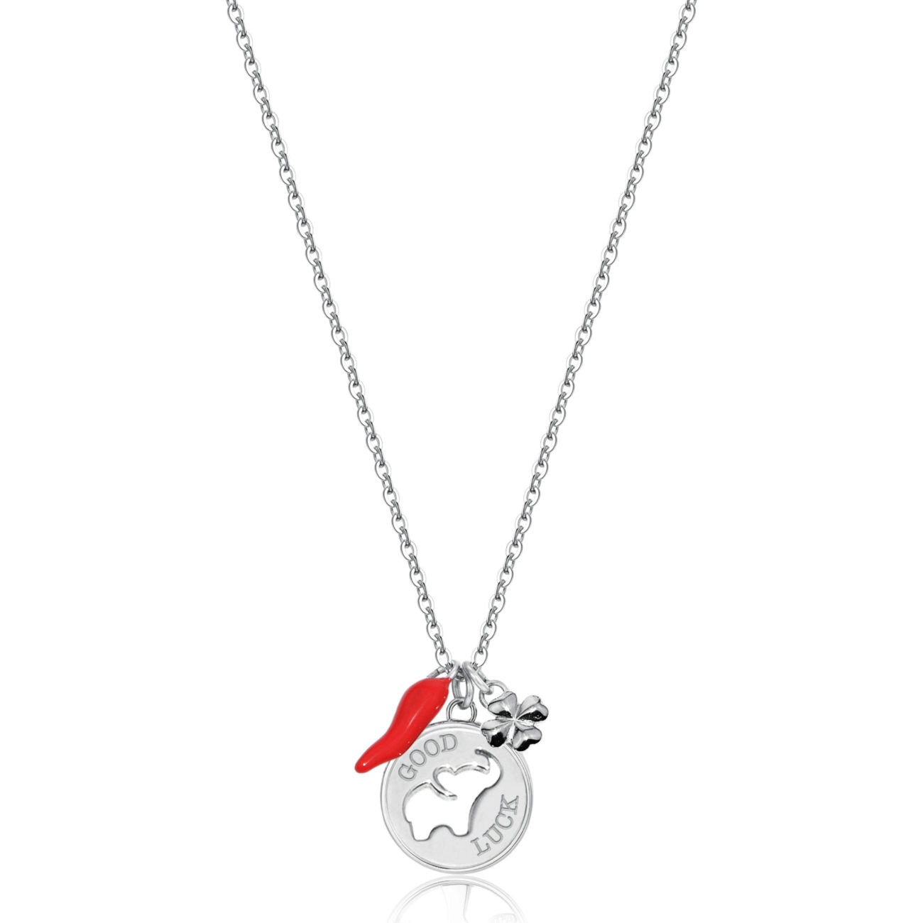 Chakra Necklace with Elephant and “Buona Fortuna” | Brosway Italia | Luby 