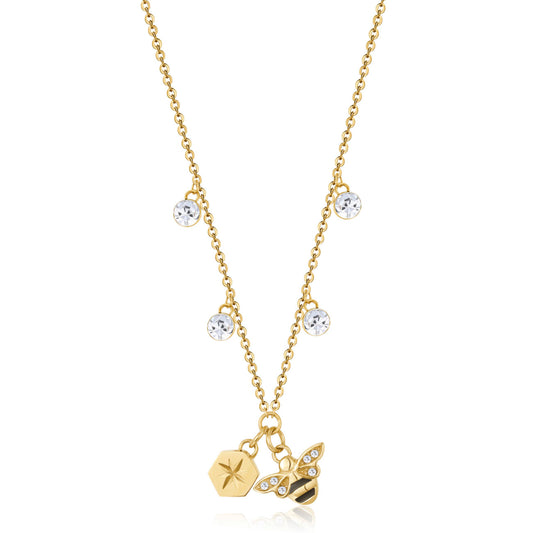 Chakra Polar Star and Bee Pendant Necklace (Gold) | Brosway Italia | Luby 