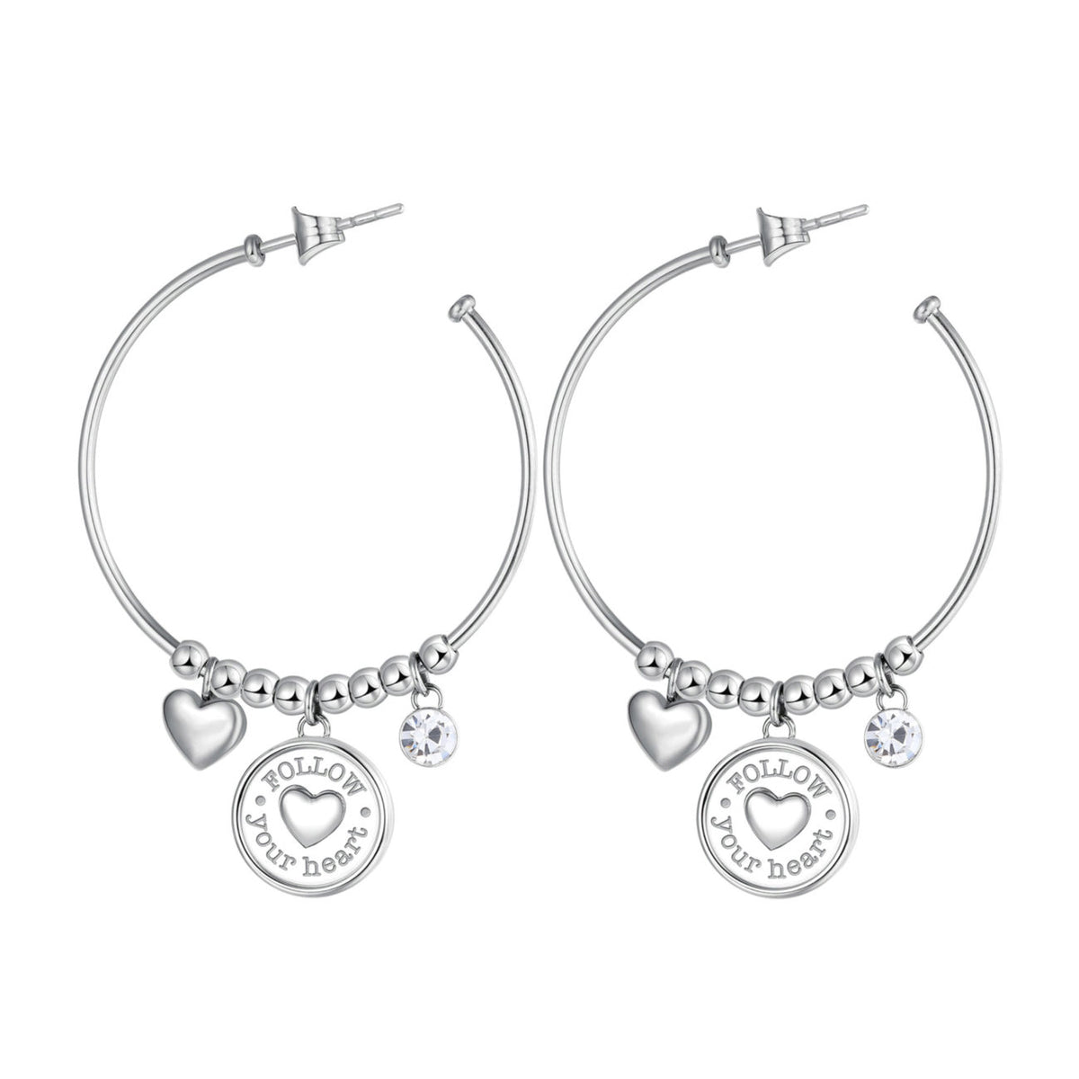 Chakra Heart Earrings (Silver) | Brosway Italia | Luby 