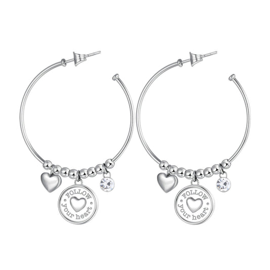 Chakra Heart Earrings (Silver) | Brosway Italia | Luby 