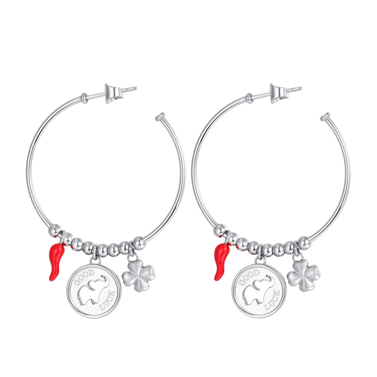 Chakra Elephant Earrings (Silver) | Brosway Italia | Luby 