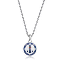 Horizon Anchor Necklace (White/Blue) | Brosway Italia | Luby 