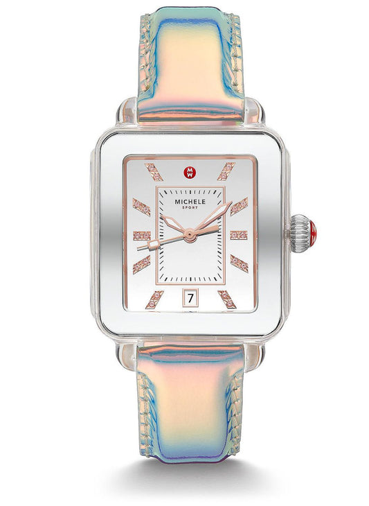 Deco Sport Stainless Topaz Dial Watch | Michele | Luby 