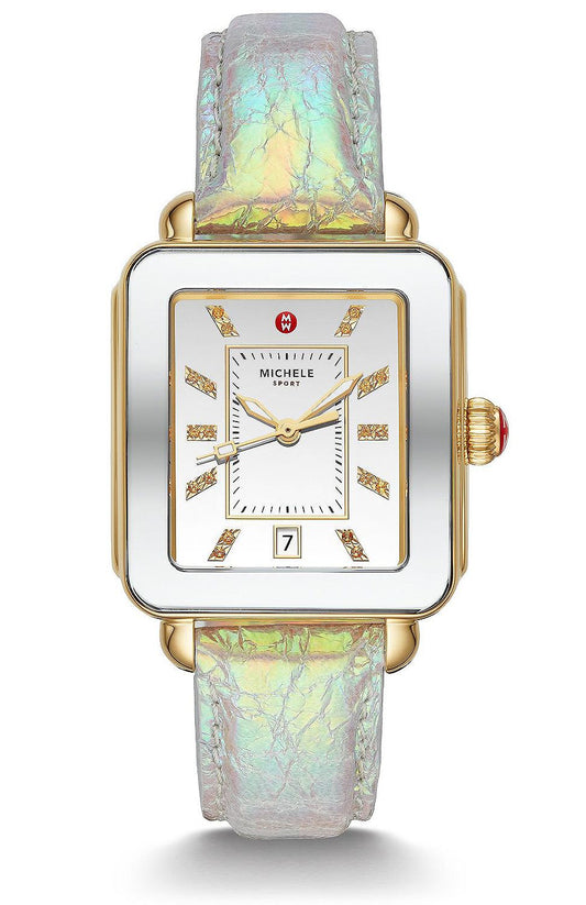 Deco Sport Two-Tone Gold-Tone Topaz Watch | Michele | Luby 