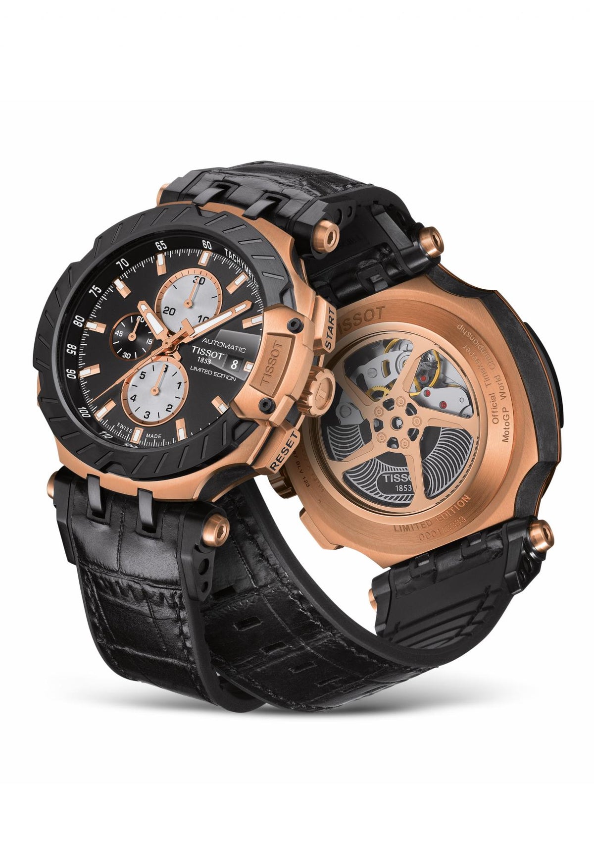 T-Race Automatic Chronograph (Black/Rose-Gold) | Tissot | Luby 