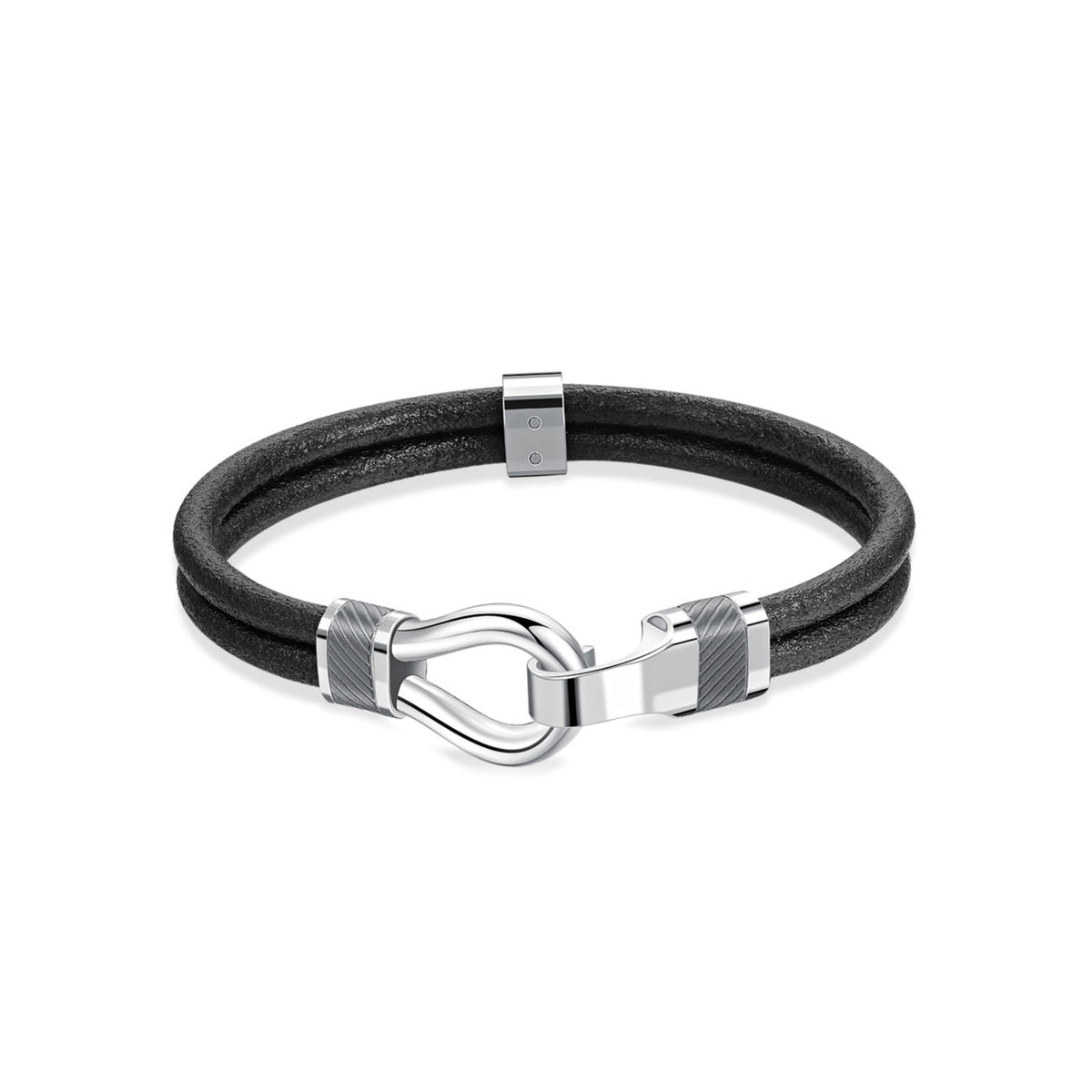 Clint Leather Bracelet (Black) | Brosway Italia | Luby 
