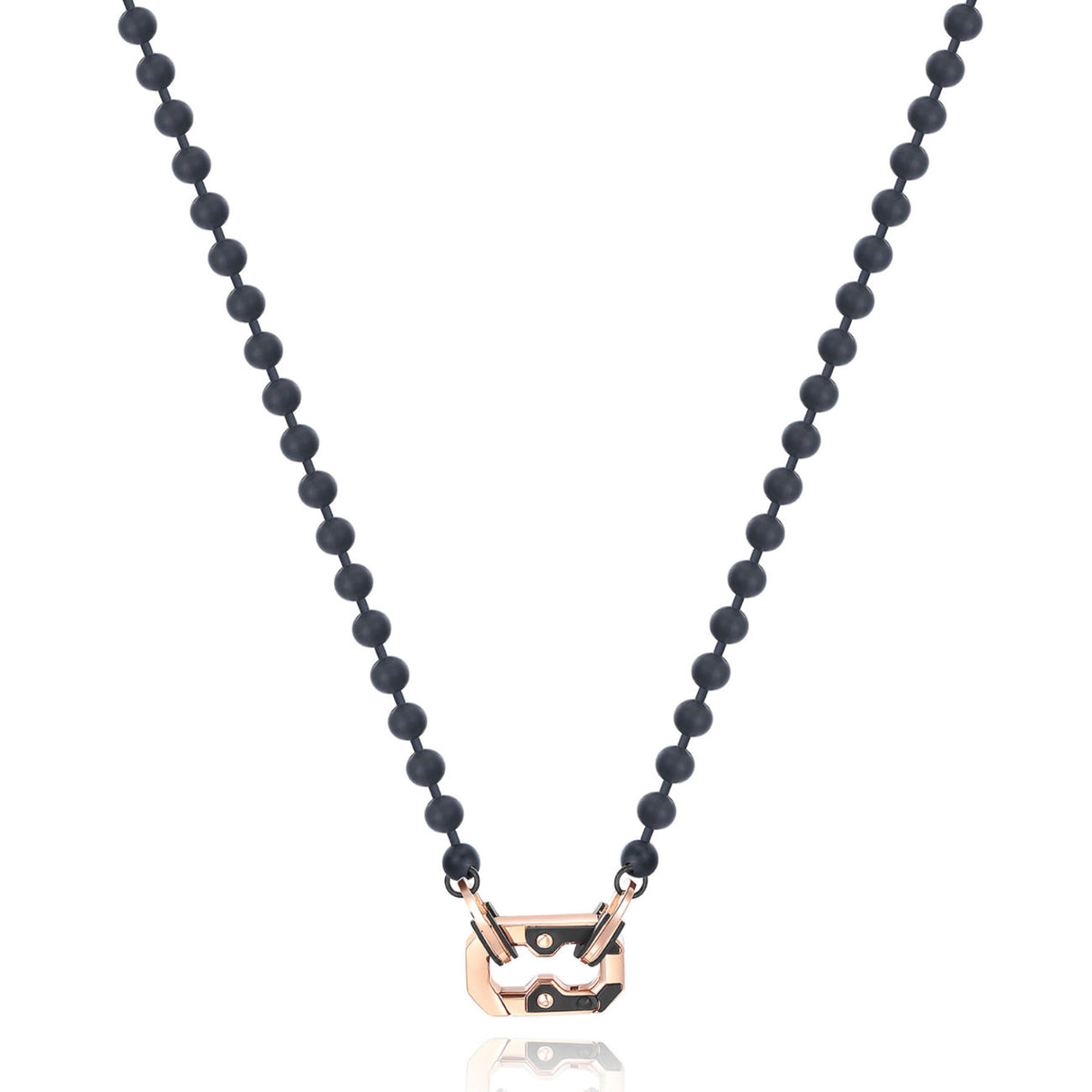 K2 Steel Beads Necklace (Black) | Brosway Italia | Luby 