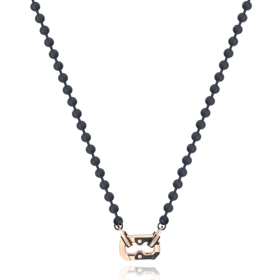 K2 Steel Beads Necklace (Black)