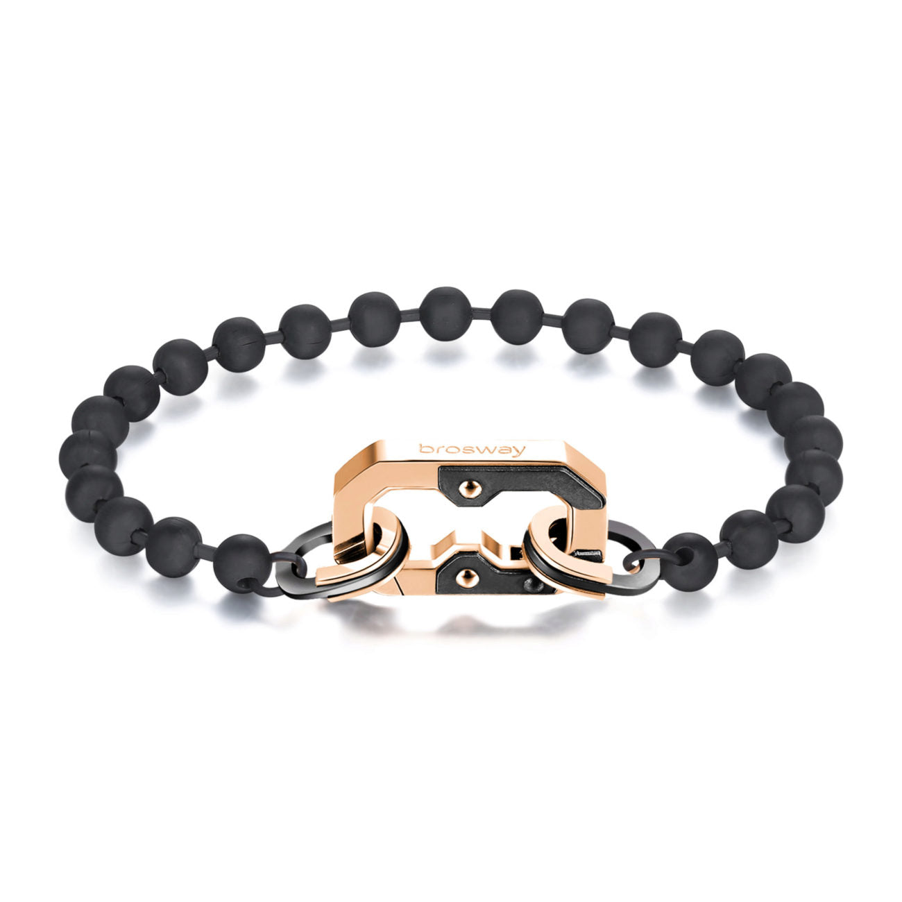 K2 Steel Beads Bracelet (Black) | Brosway Italia | Luby 