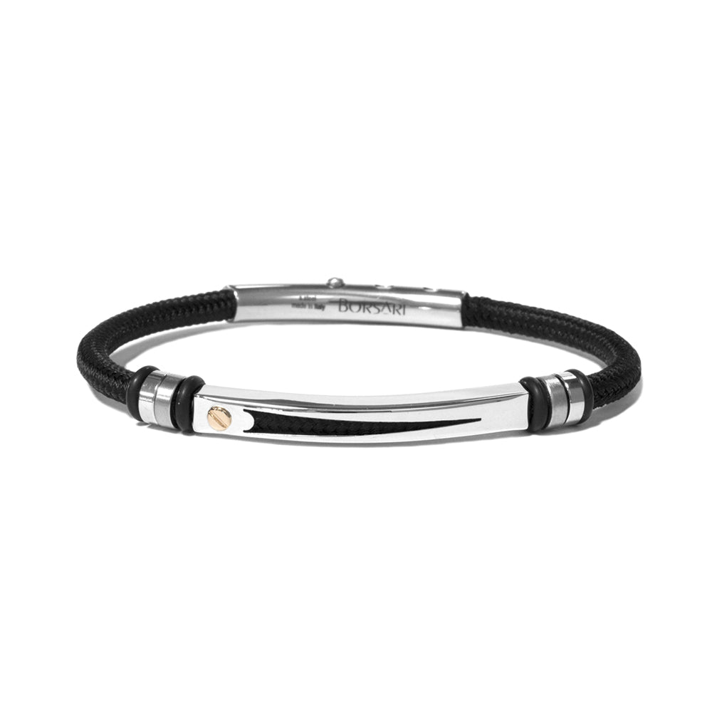 Polyester Bracelet with Rose-Gold Screw | BORSARI | Luby 