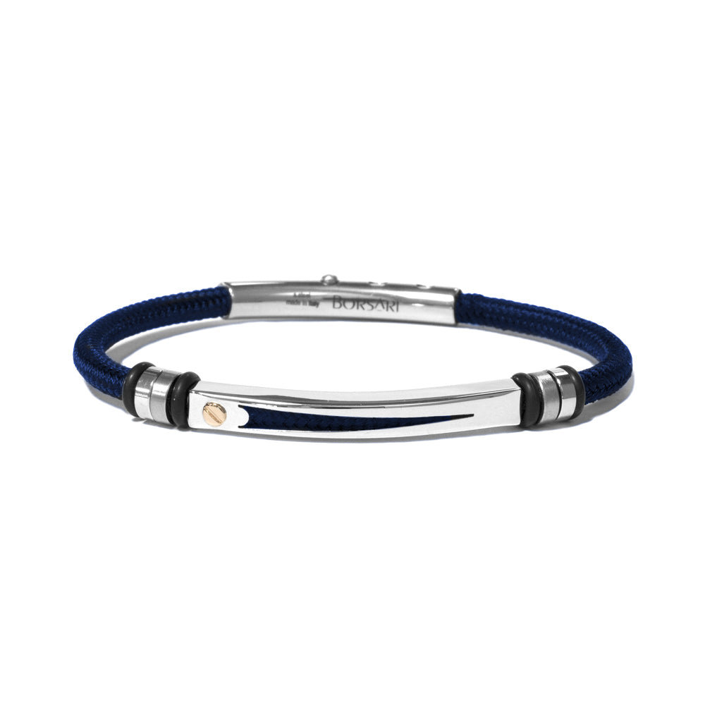Polyester Bracelet with Rose-Gold Screw | BORSARI | Luby 