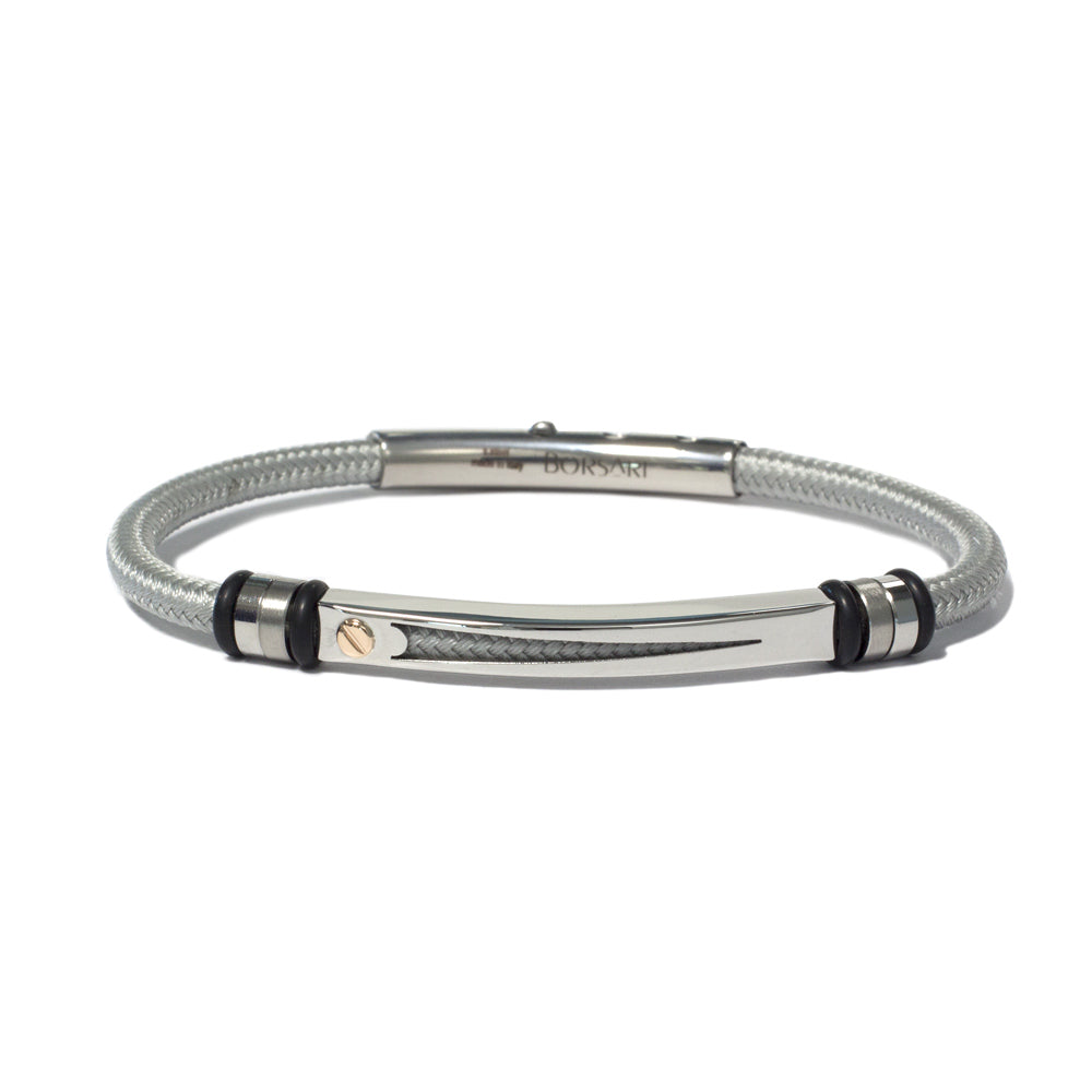 Polyester Bracelet with Rose-Gold Screw | BORSARI | Luby 