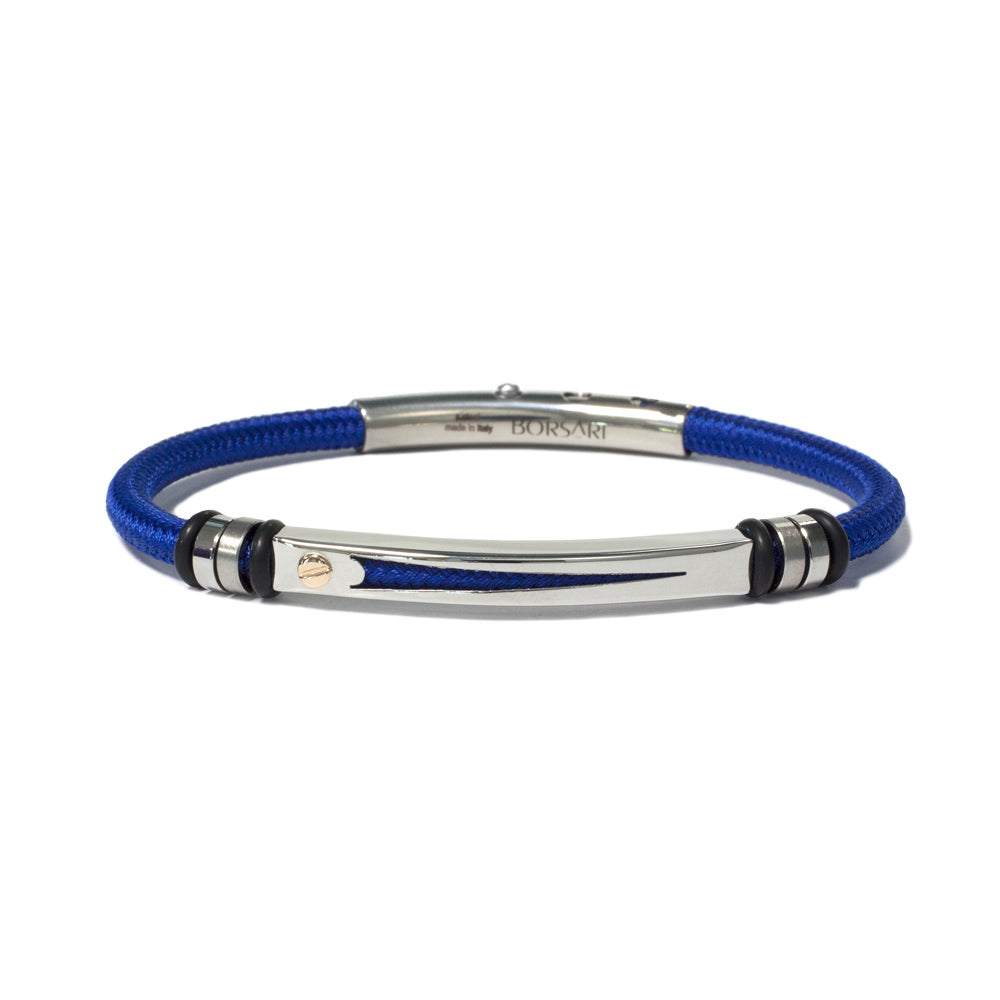 Polyester Bracelet with Rose-Gold Screw | BORSARI | Luby 