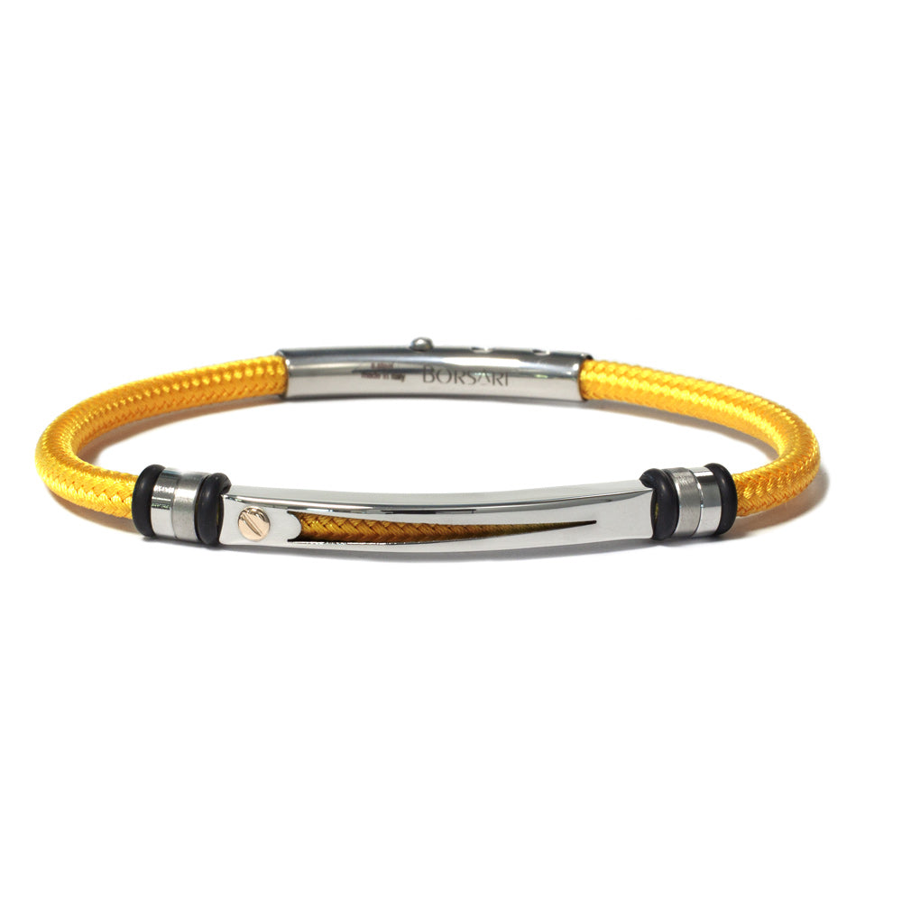 Polyester Bracelet with Rose-Gold Screw | BORSARI | Luby 