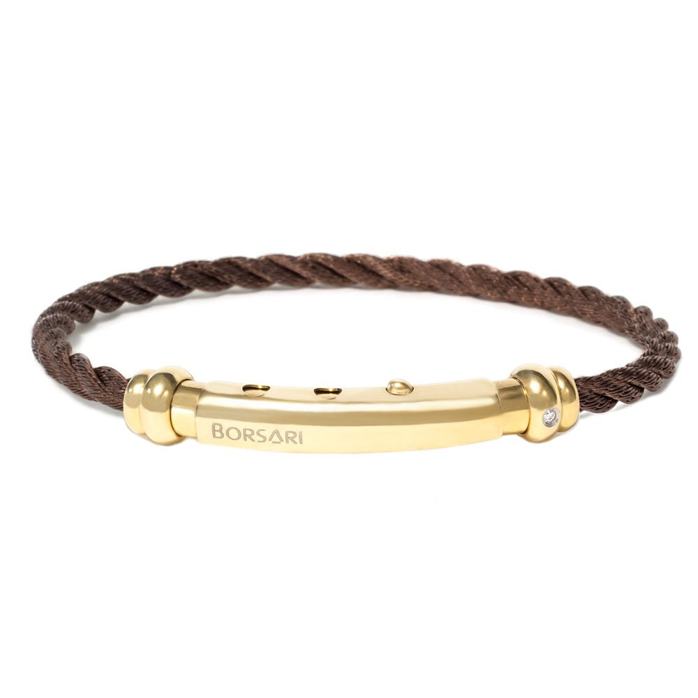 Borsari Gold Stainless Steel Rope Bangle