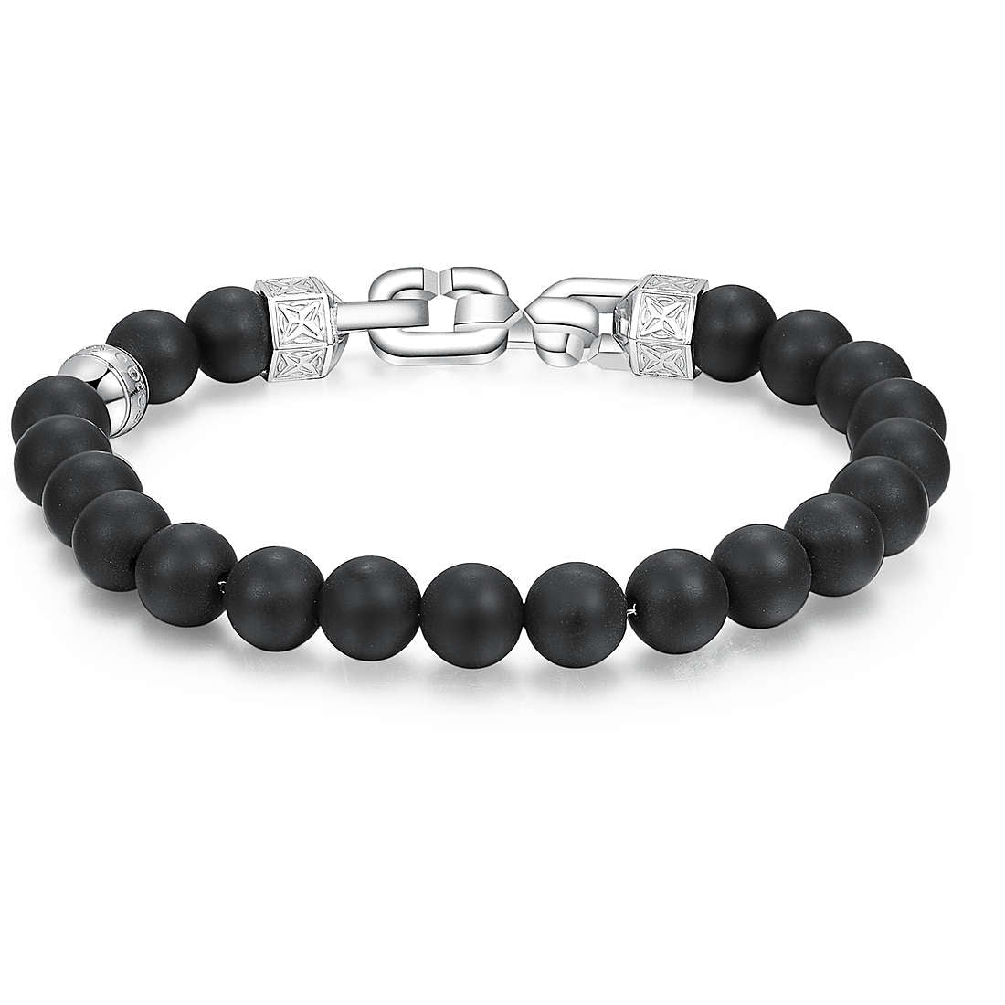 Shanti Beads Bracelet (Silver-Black) | Brosway Italia | Luby 