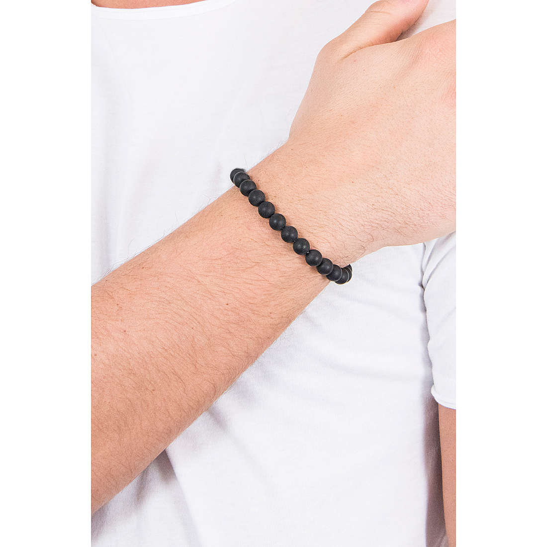 Shanti Beads Bracelet (Silver-Black) | Brosway Italia | Luby 