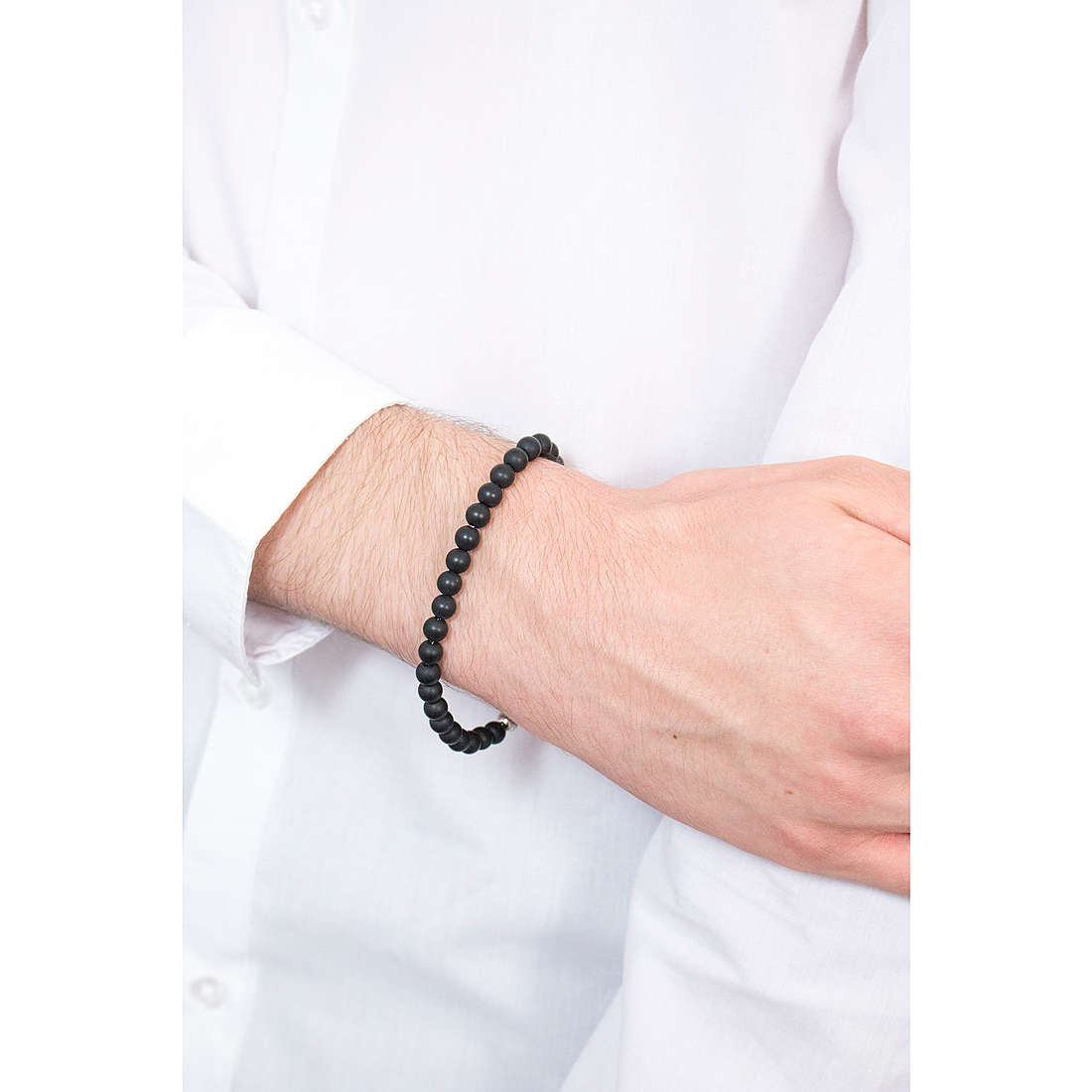 Shanti Beads Bracelet (Silver-Black) | Brosway Italia | Luby 