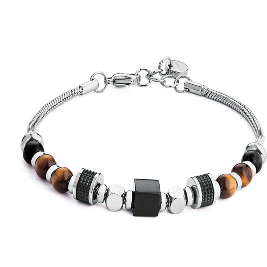 Tiger Eye & Onyx Bracelet | Brosway Italia | Luby 